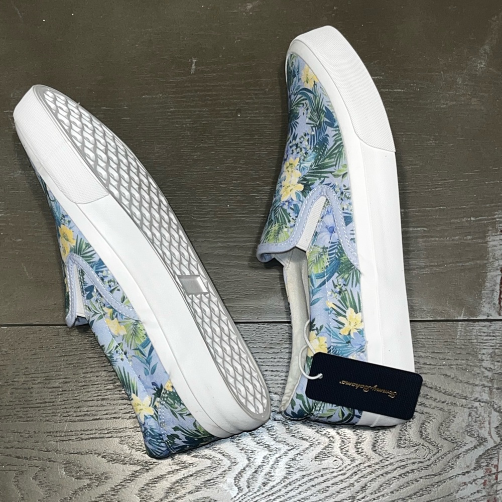 Tommy Bahama Blue Yellow Floral Slip On Ferris Sneakers Women’s 9 NWOB Canvas - Picture 4 of 8